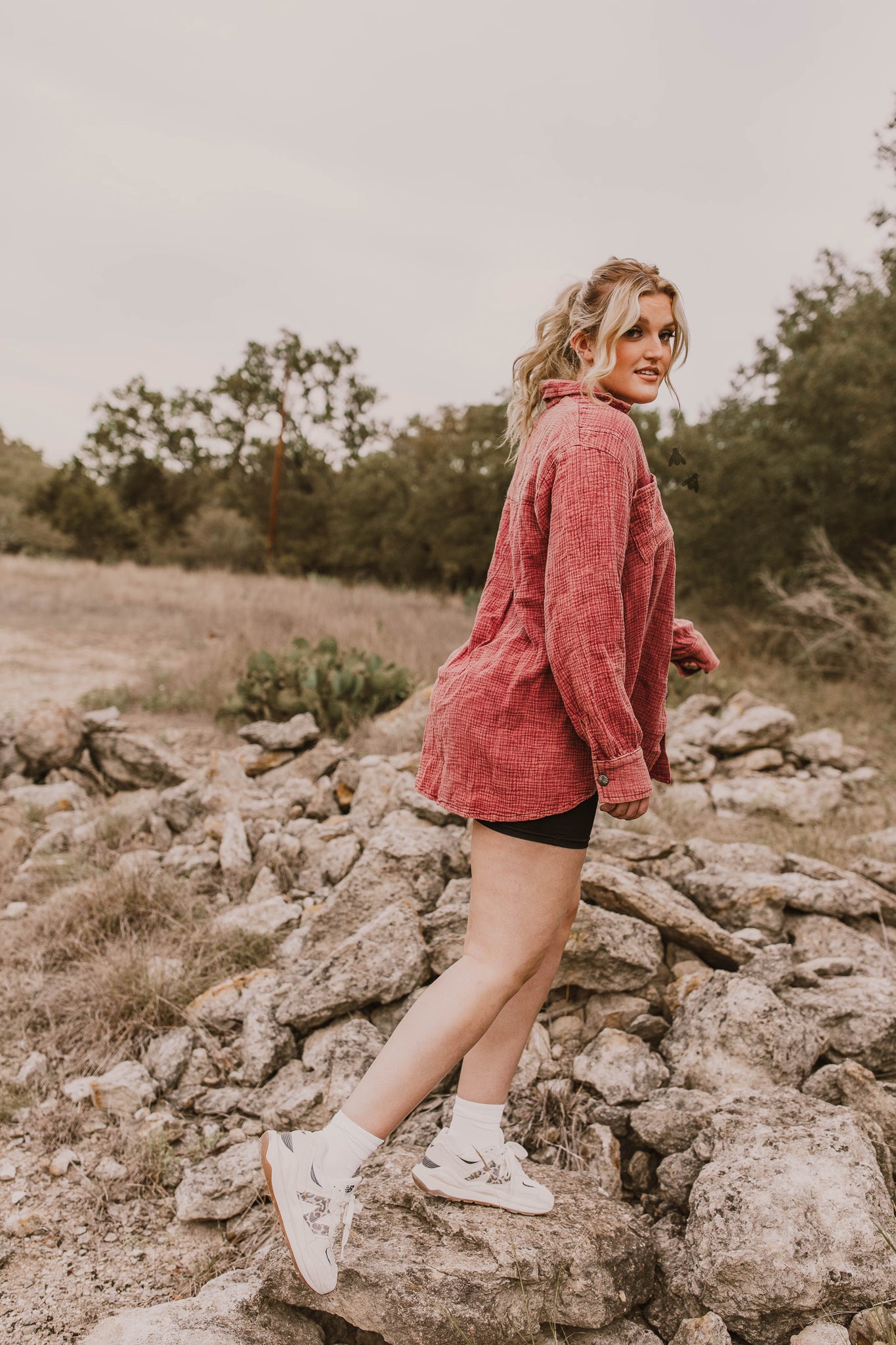 ACRES BUTTON UP * SANGRIA *SUPER SALE