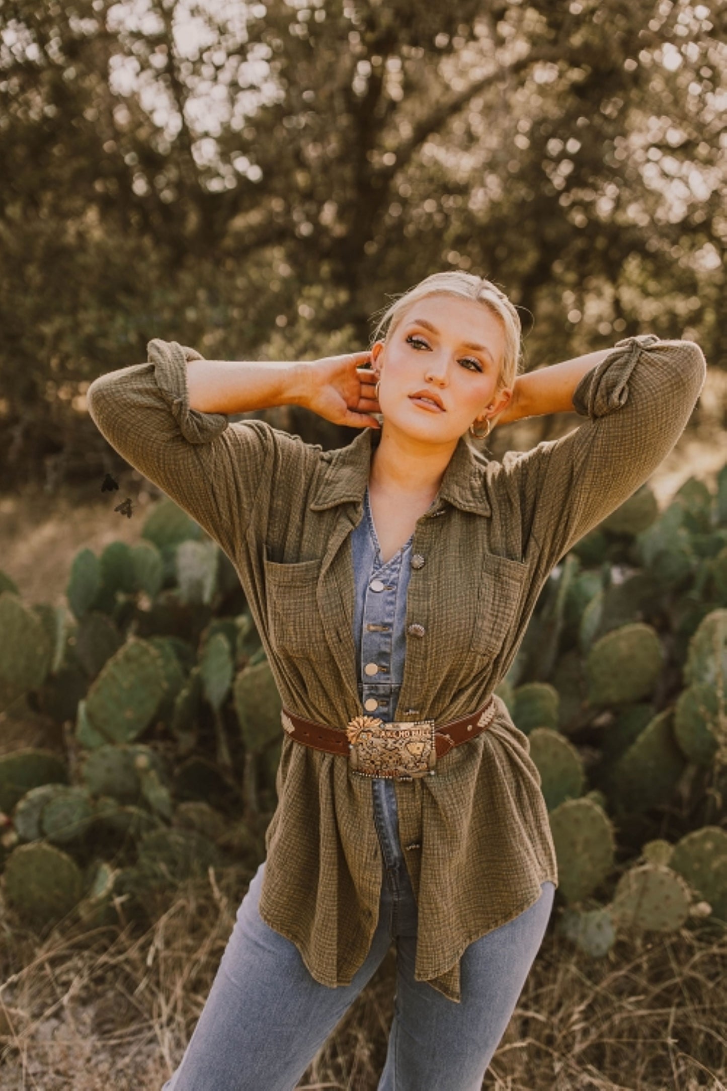 ACRES BUTTON UP* AGAVE
