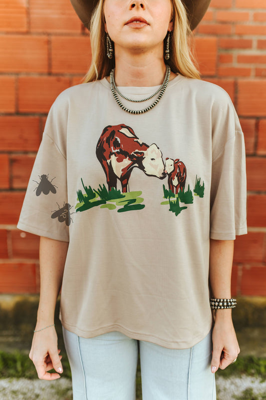 $10!! CATTLE HAVEN TEE *DUSTY