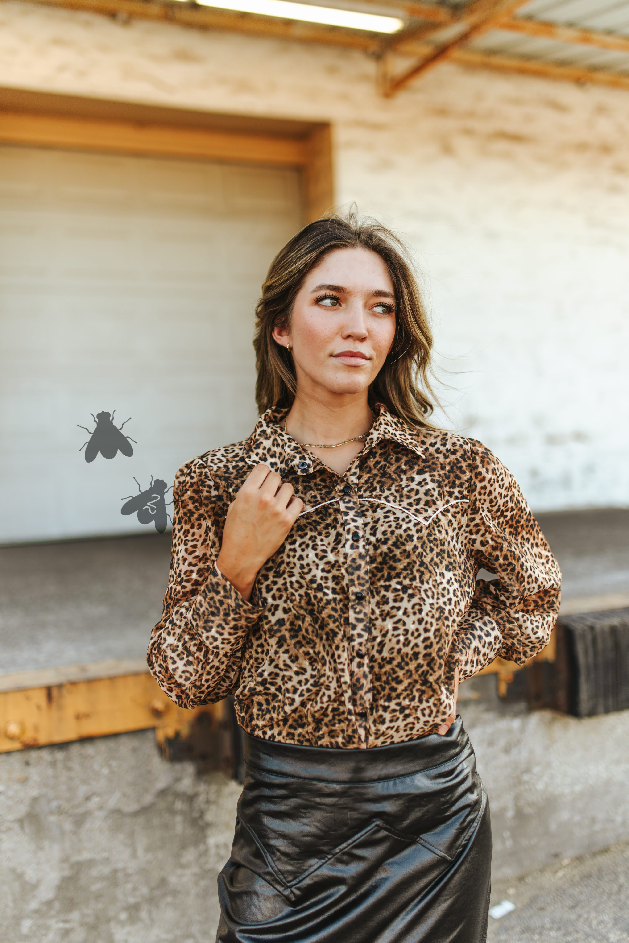 Ameri アメリ / 2WAY FLOCKY LEOPARD TOP Ameri アメリ / 2WAY FLOCKY LEOPARD TOP 【公式通販】