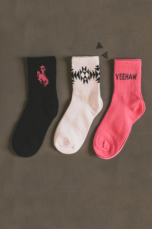 SOCK EM SILLY SET [3 pair] *POP