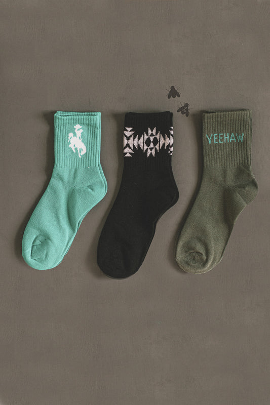 SOCK EM SILLY SET [3 pair] *KINGMAN