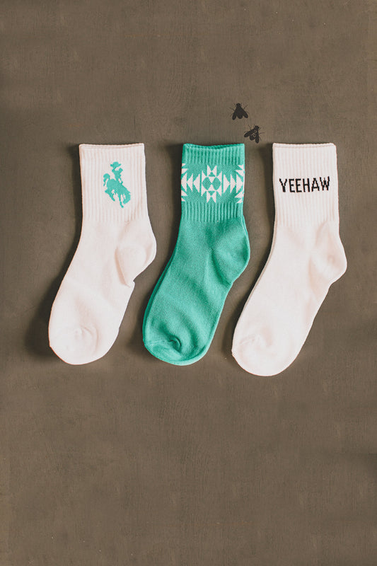 SOCK EM SILLY SET [3 pair] *CRISP