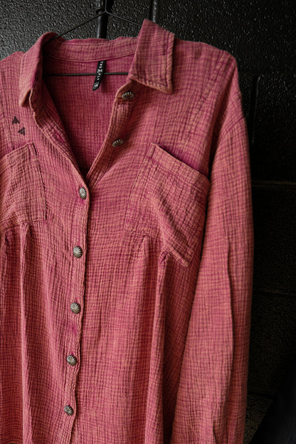 ACRES BUTTON UP * SANGRIA *SUPER SALE