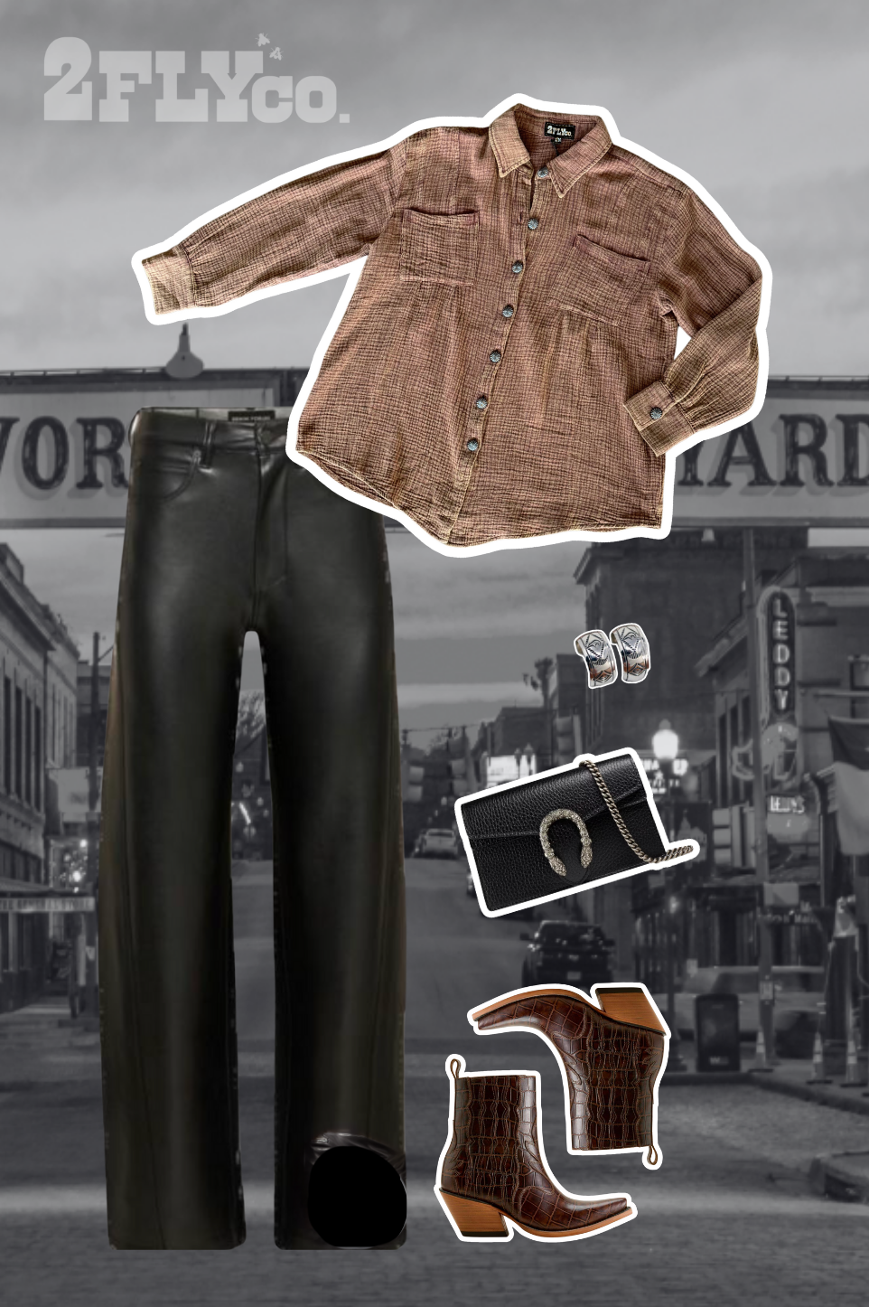 ACRES BUTTON UP *SADDLE