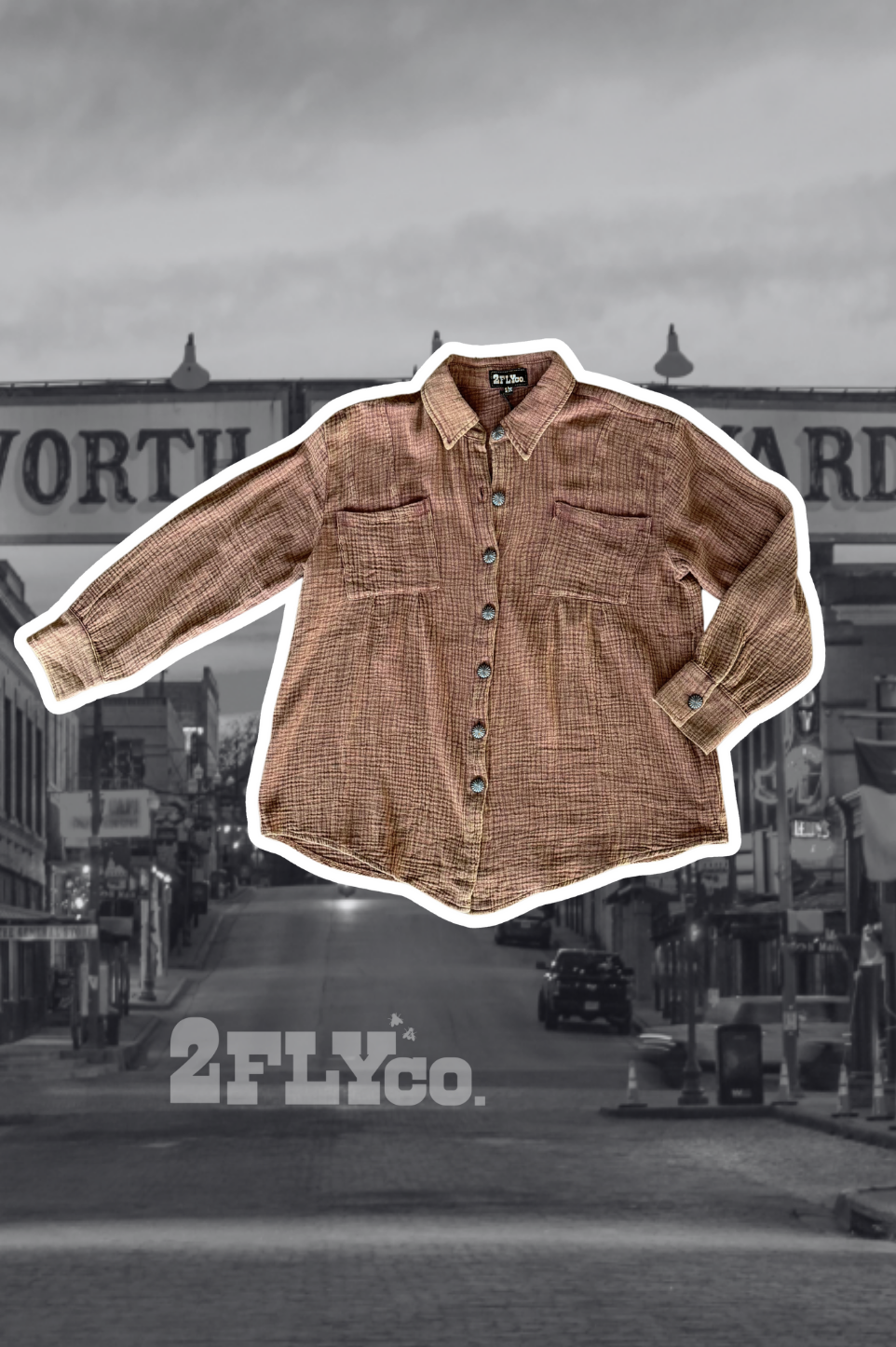 ACRES BUTTON UP *SADDLE