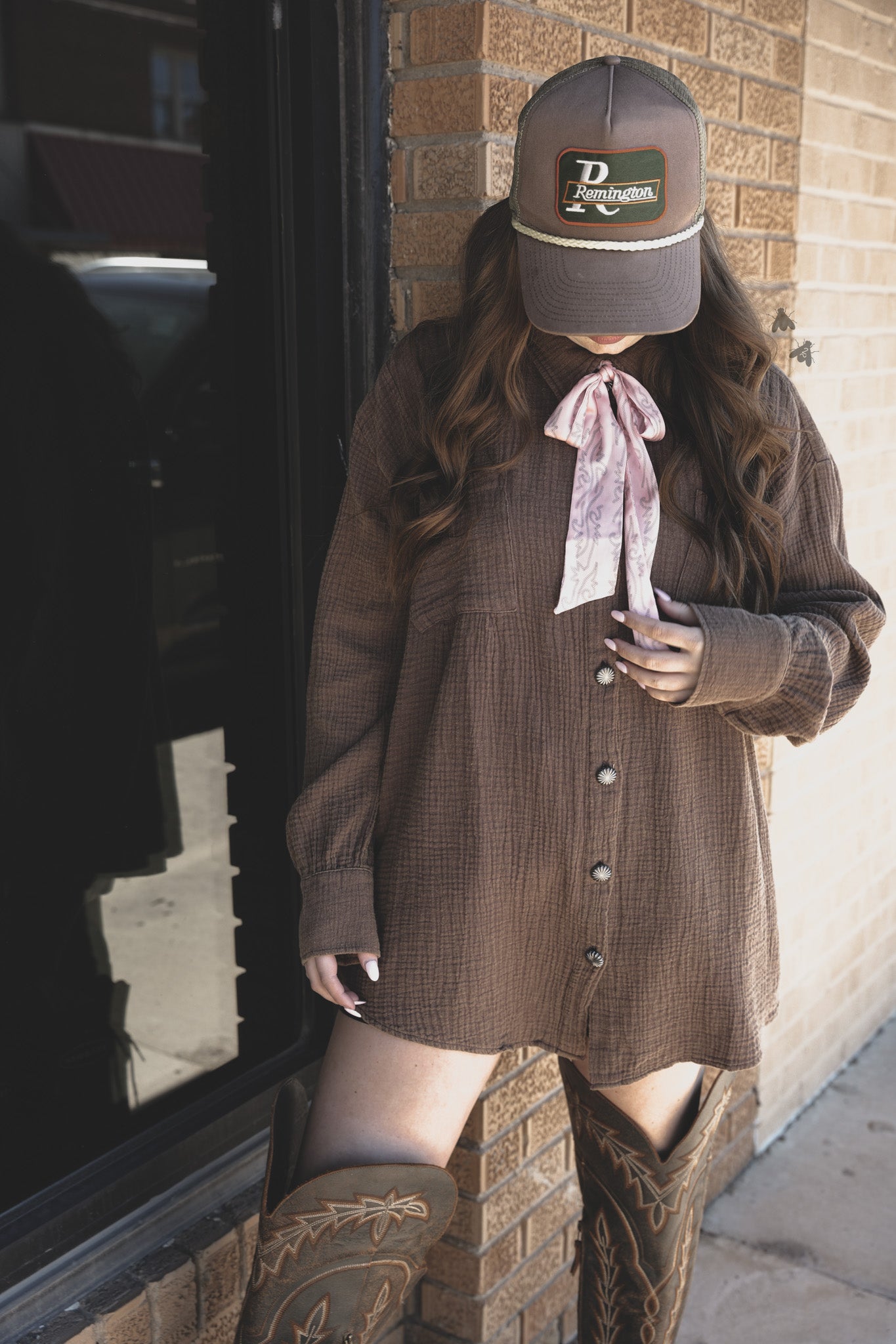 ACRES BUTTON UP *CHOC