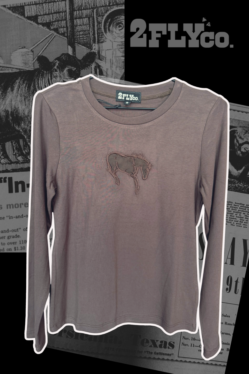 BUCK OUT CUT OUT L/S *MOCHA