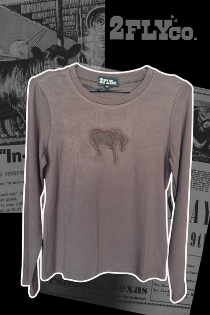 BUCK OUT CUT OUT L/S *MOCHA