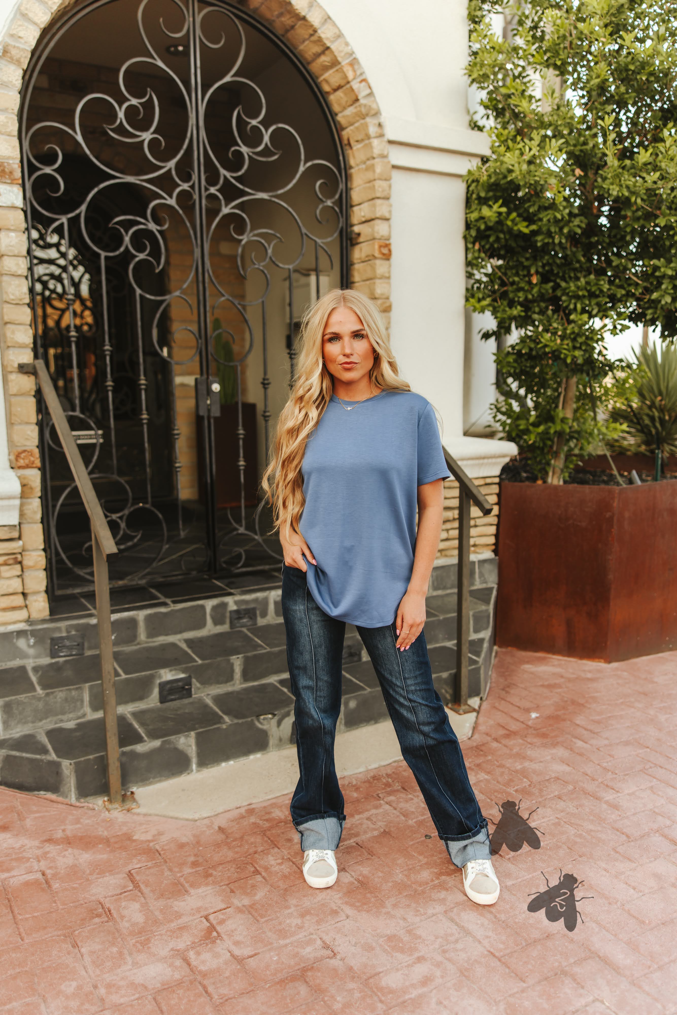S - CLOUD BASIC FREE TEE *DENIM