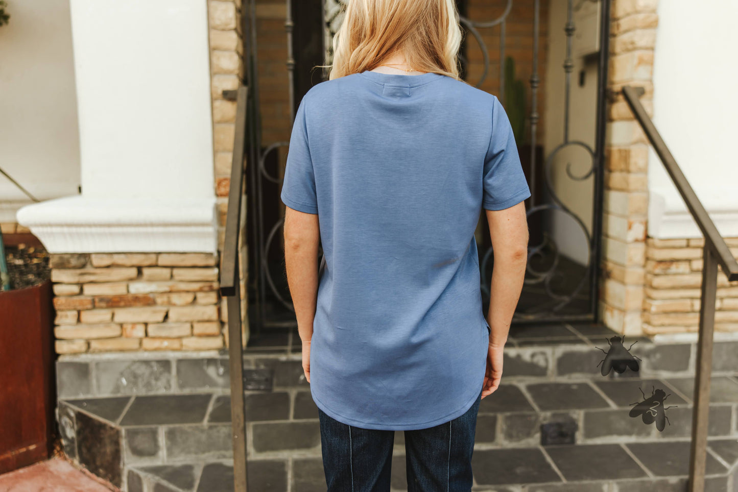 CLOUD BASIC FREE TEE *DENIM