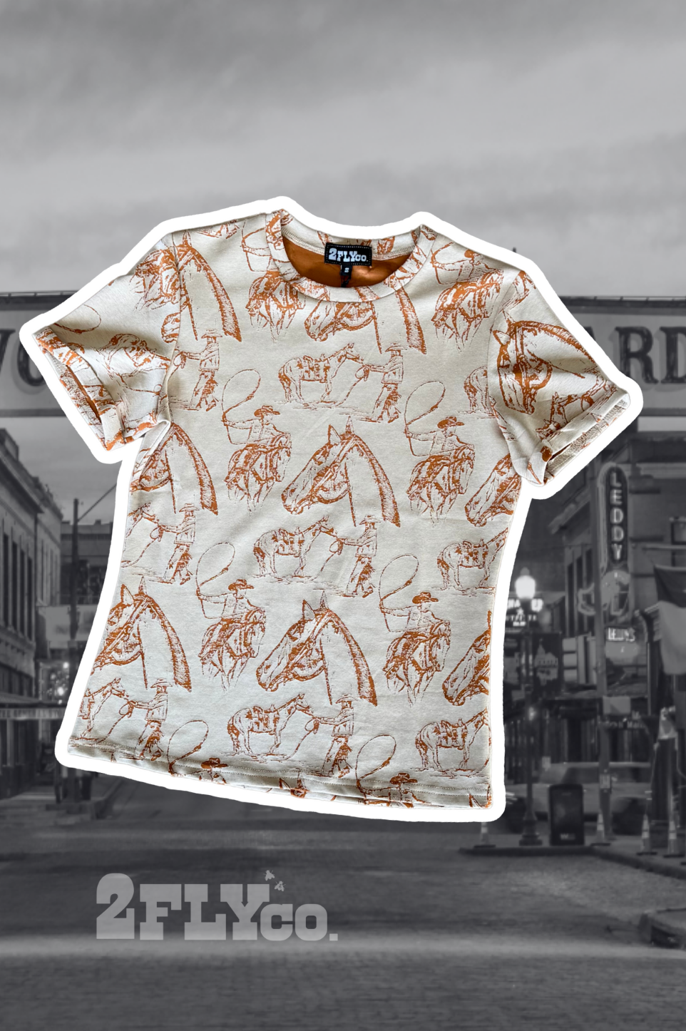 DOODLE DOS TEE *SADDLE