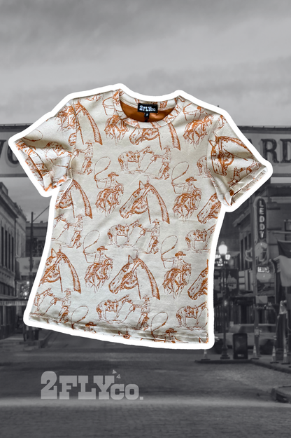 DOODLE DOS TEE *SADDLE