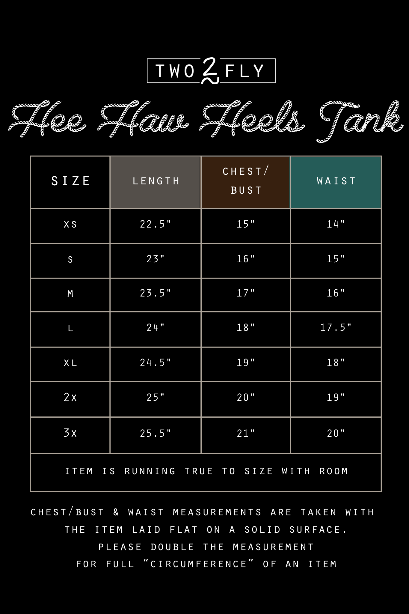 HEE HAW HEELS TANK *LOW STOCK* [wesa mkt]