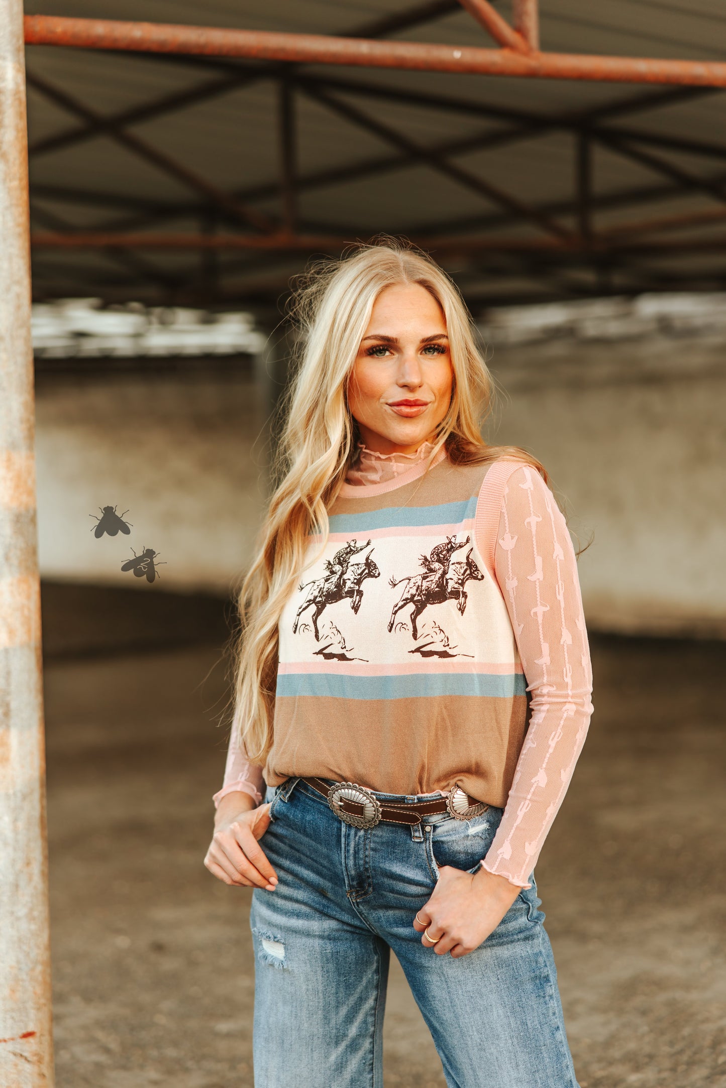 LARIAT LACE L/S *DUSTY ROSE
