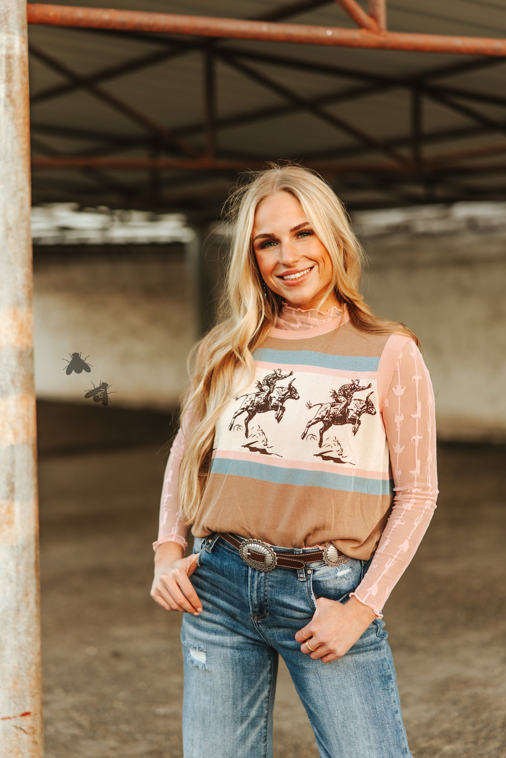 LARIAT LACE L/S *DUSTY ROSE