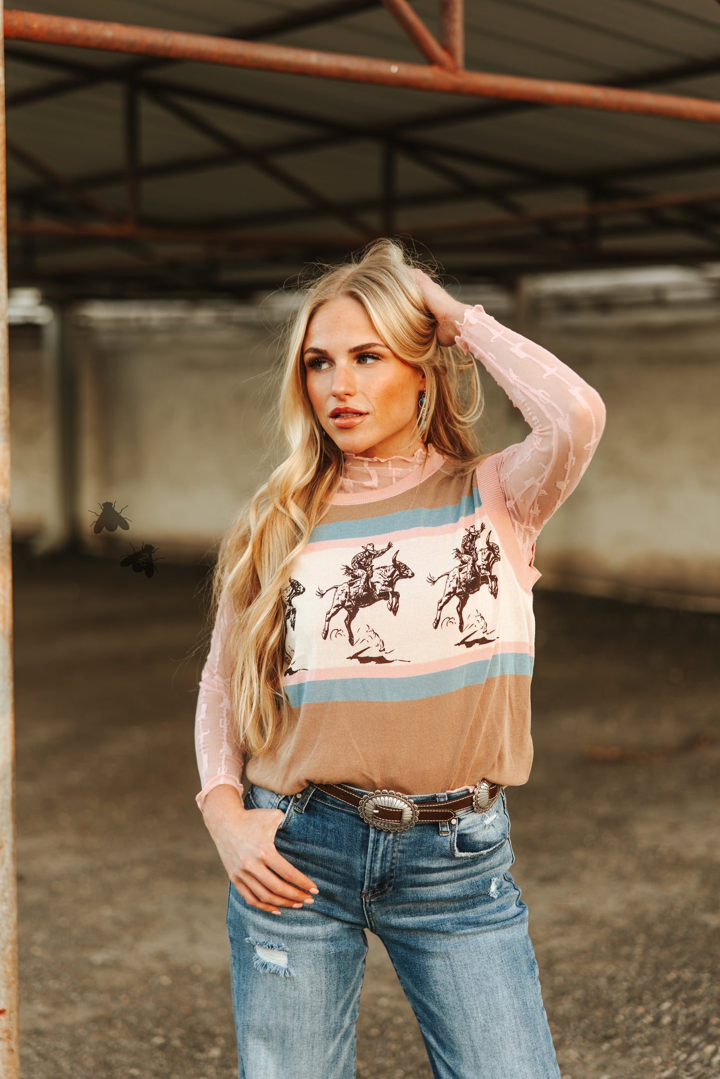LARIAT LACE L/S *DUSTY ROSE