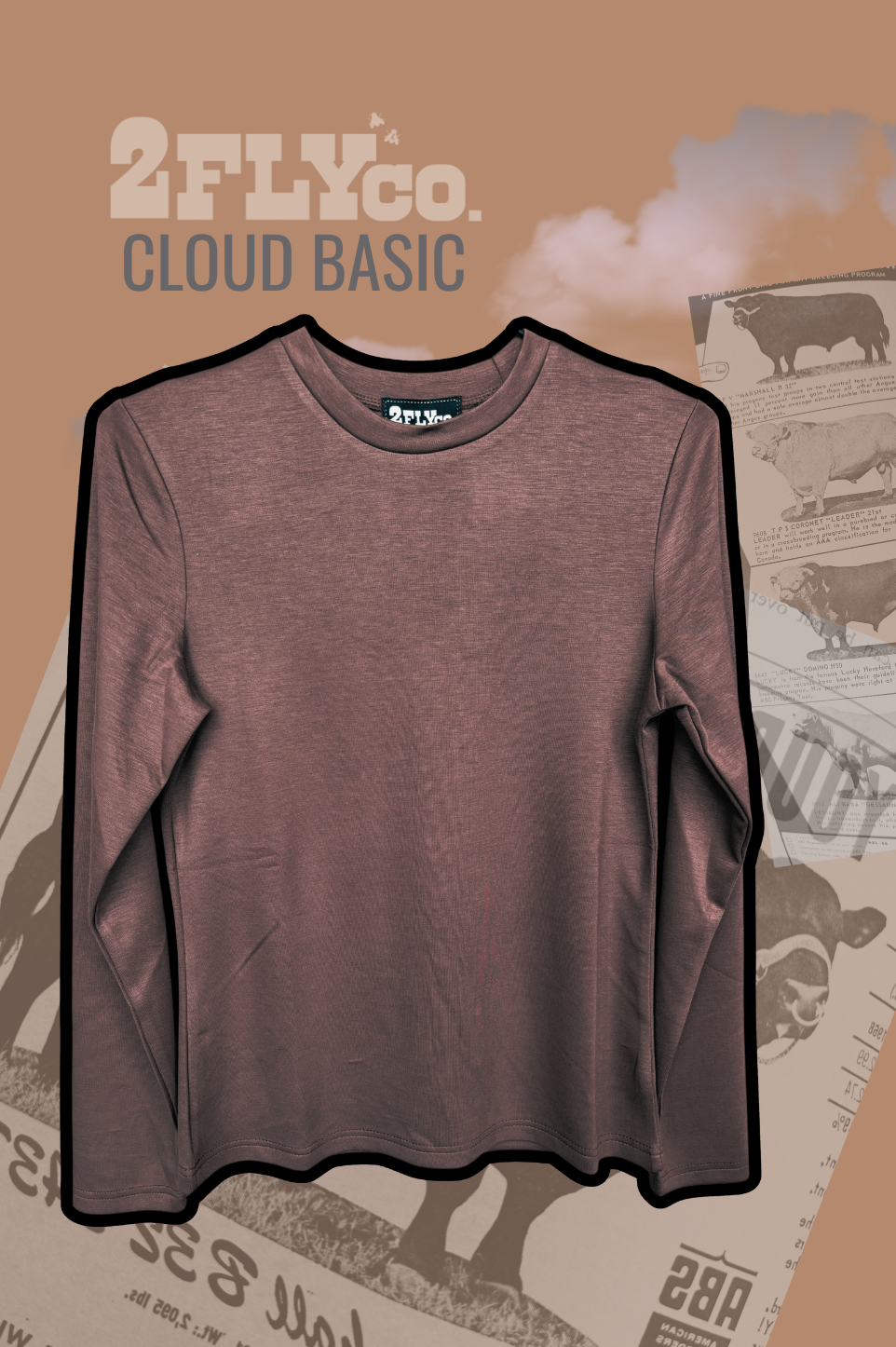 L/S CLOUD BASIC *MOCHA