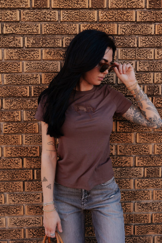 BUCK OUT CUT OUT SS *CHOCOLATE