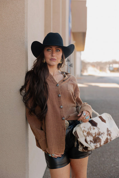 ACRES BUTTON UP *SADDLE