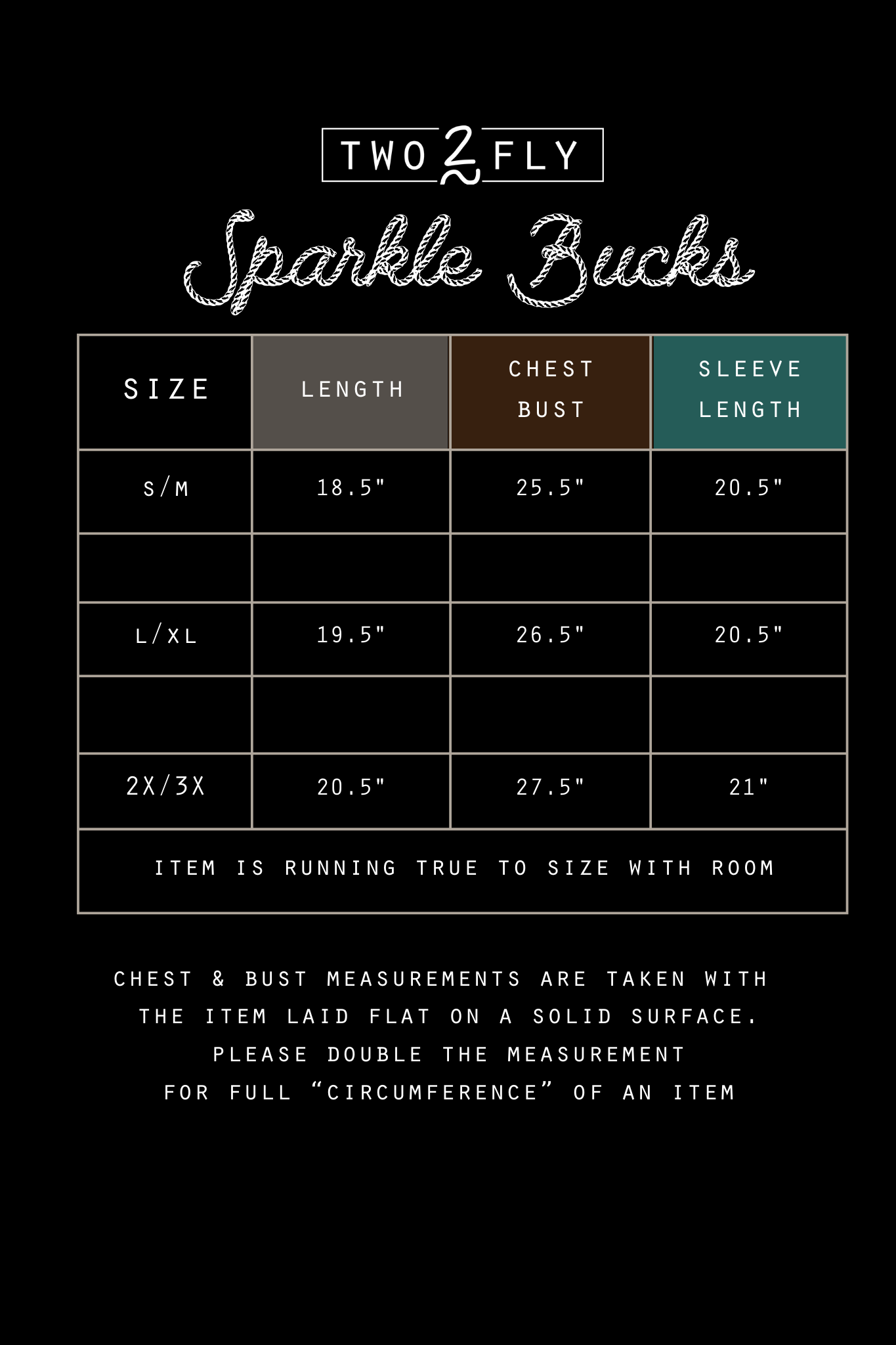 SPARKLE BUCKS [ONLY 2X/3X LEFT]