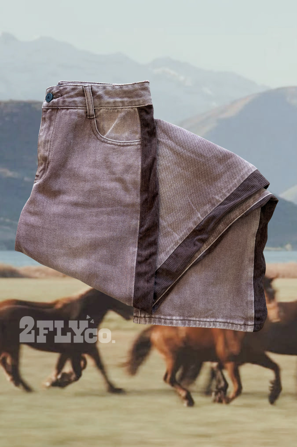OUT OF LINE JEANS *MOCHA