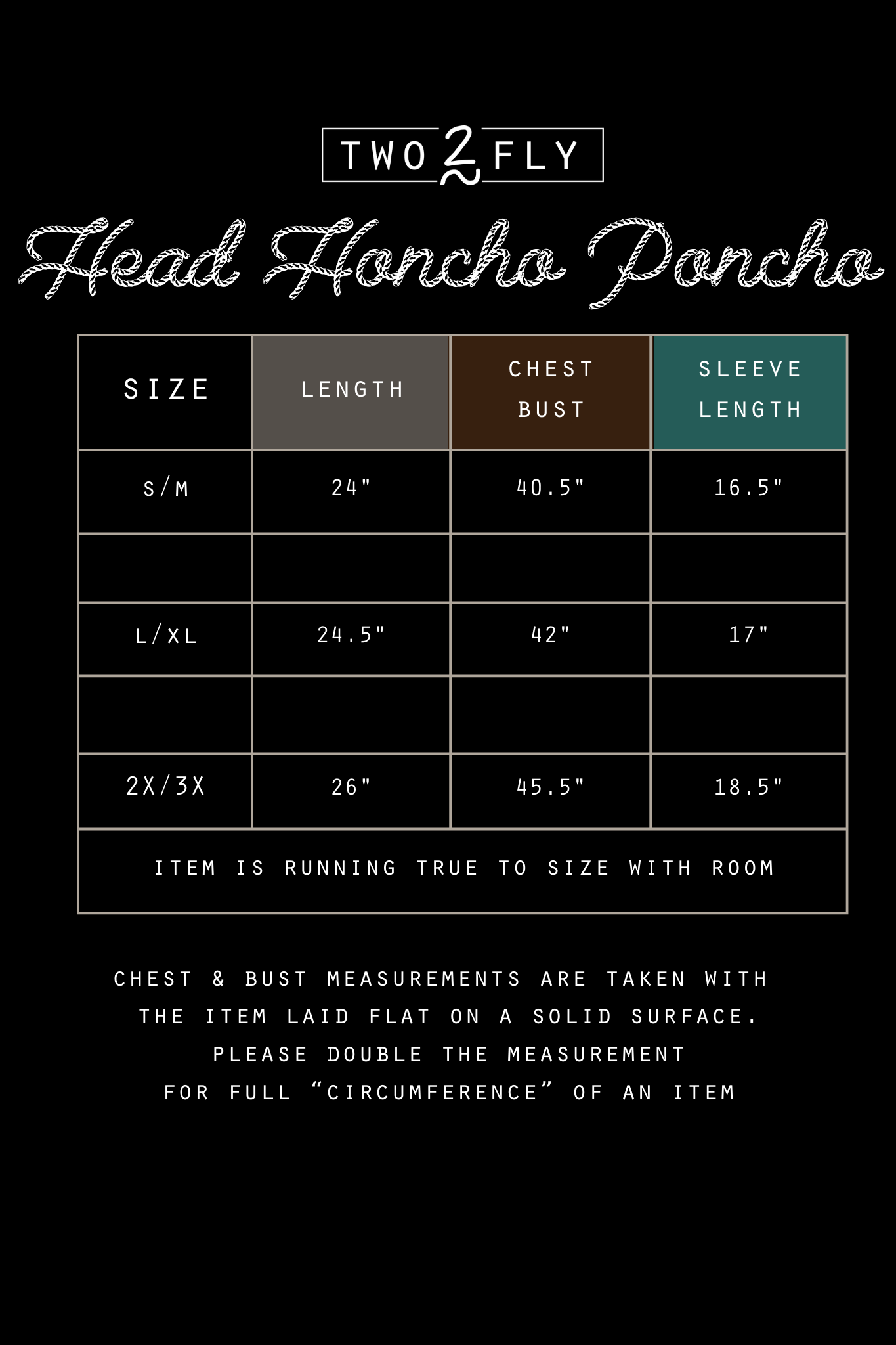 HEAD HONCHO PONCHO *SALE