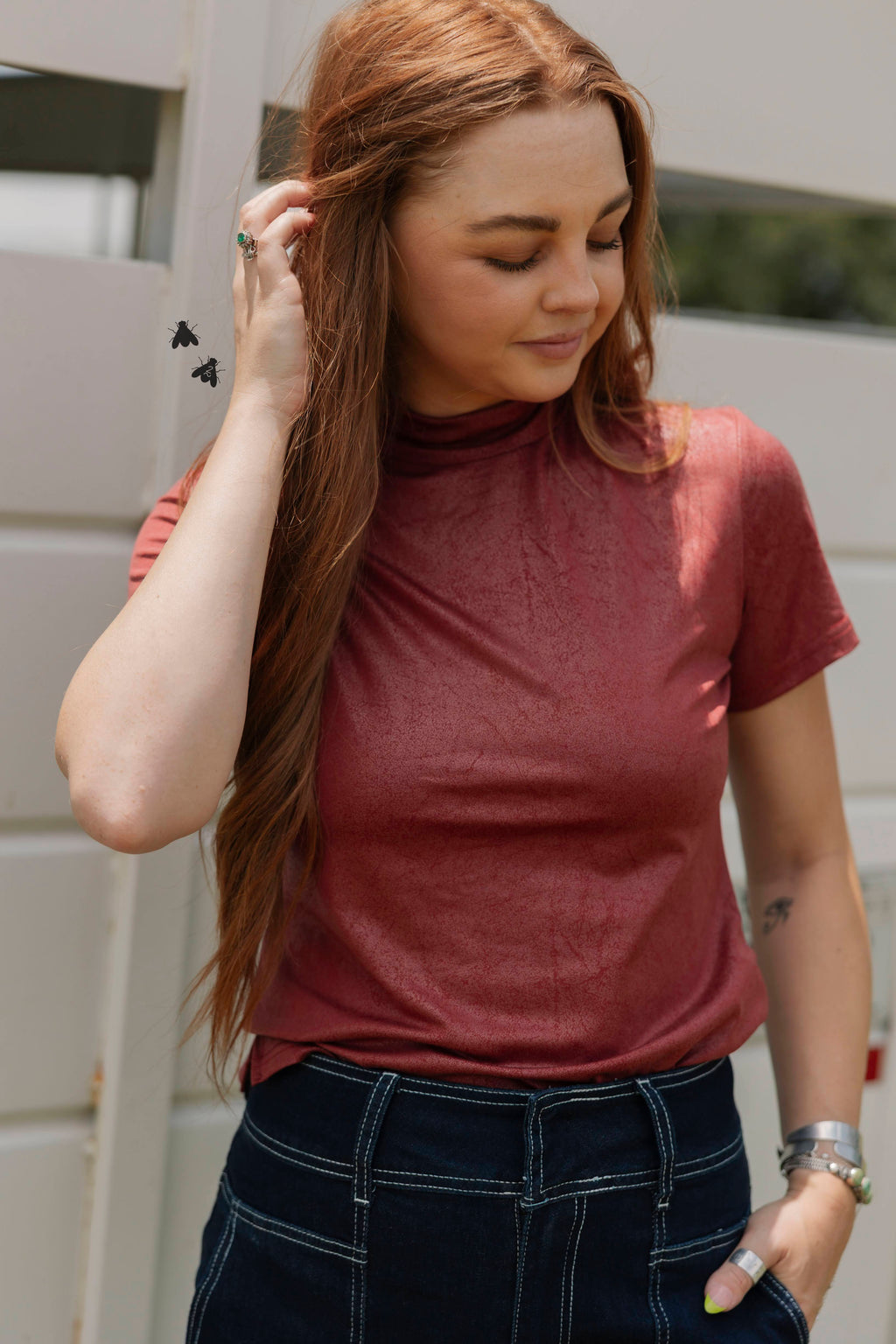 LEATHER FEELZ *BURGUNDY