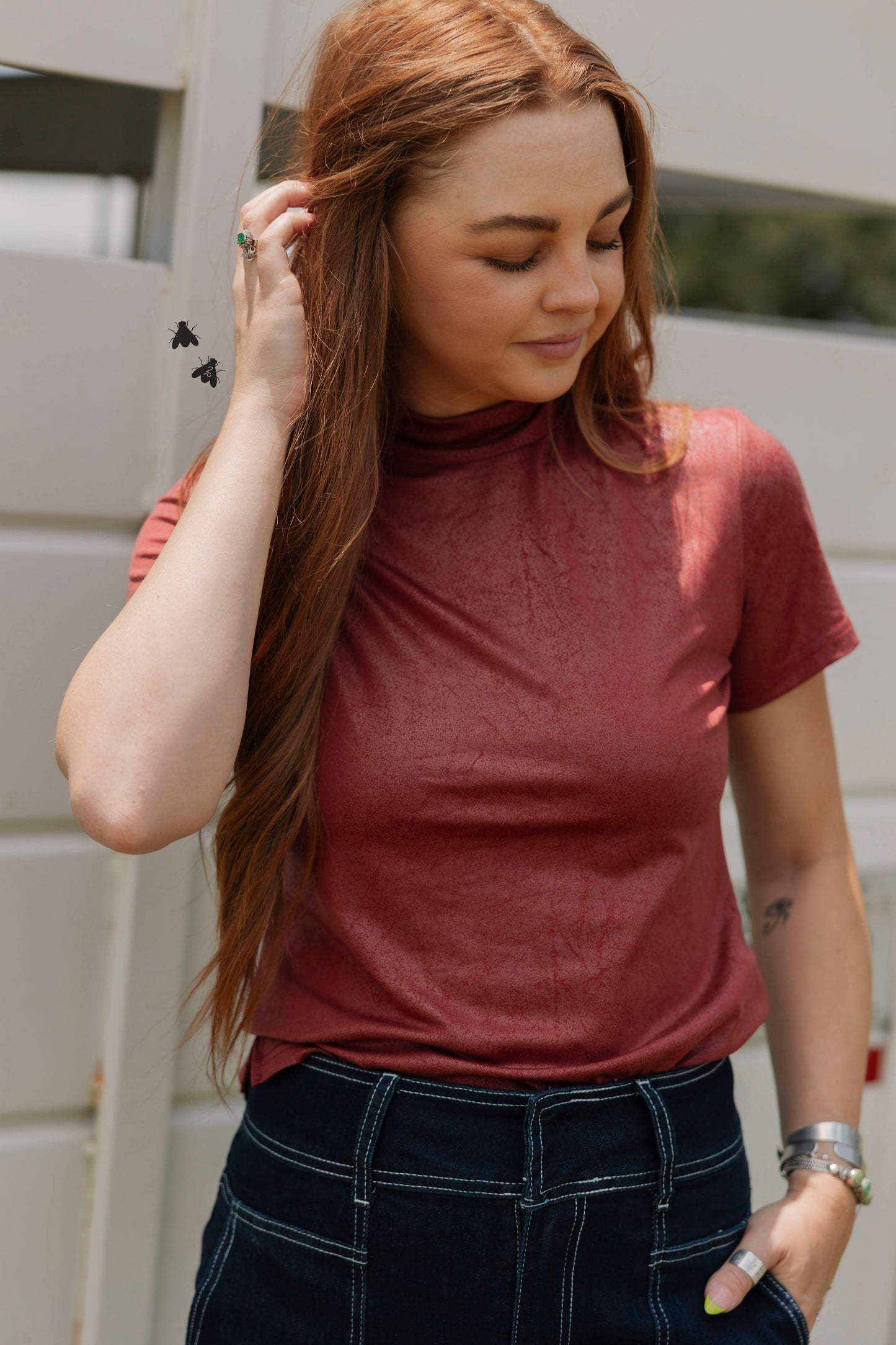 LEATHER FEELZ *BURGUNDY