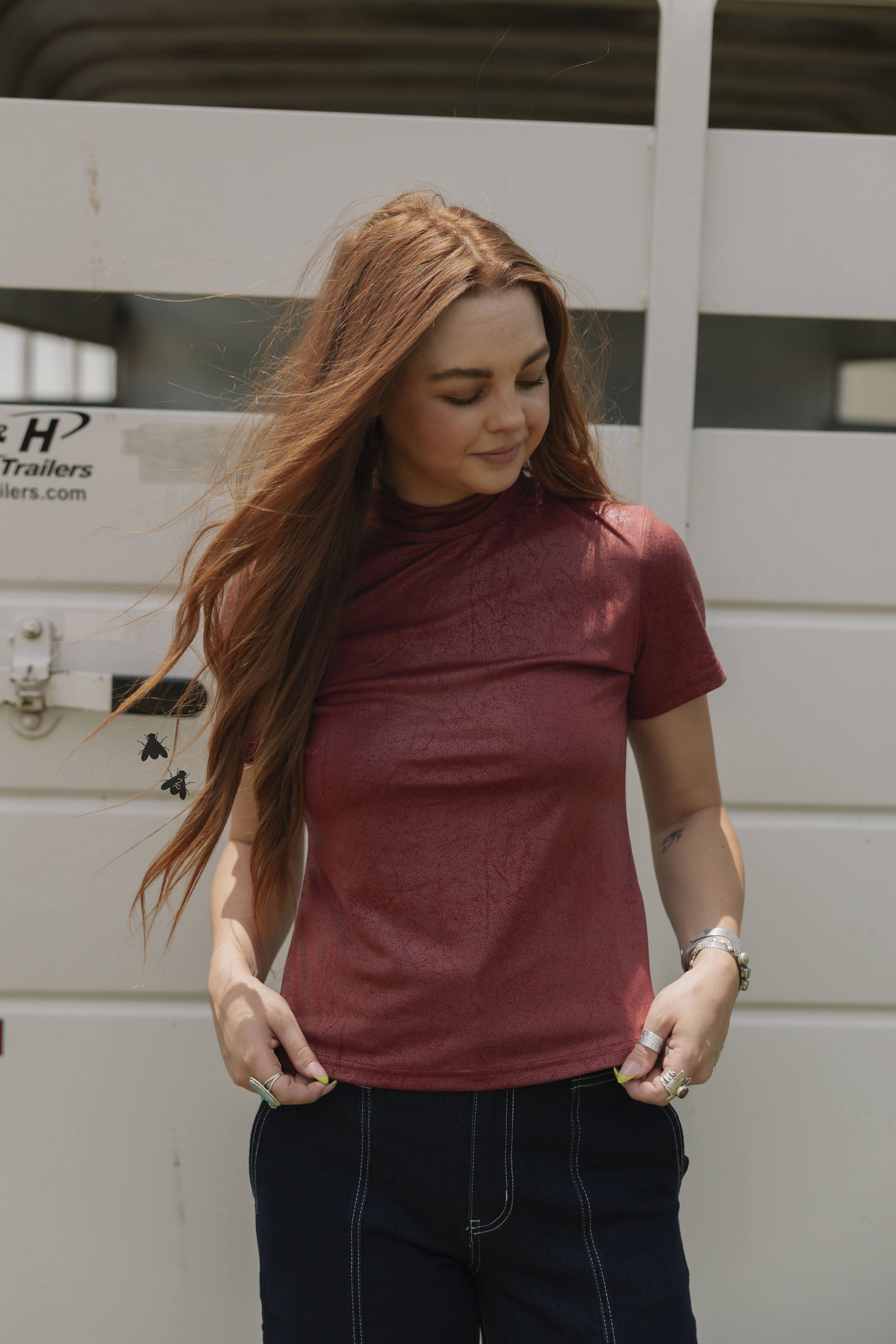 LEATHER FEELZ *BURGUNDY