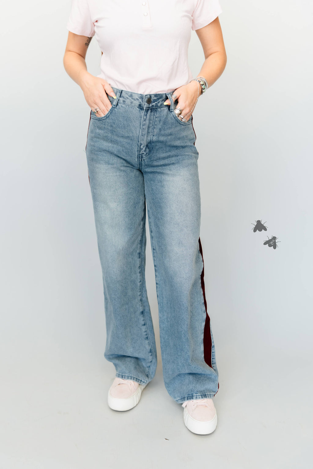 OUT OF LINE JEANS *WINE