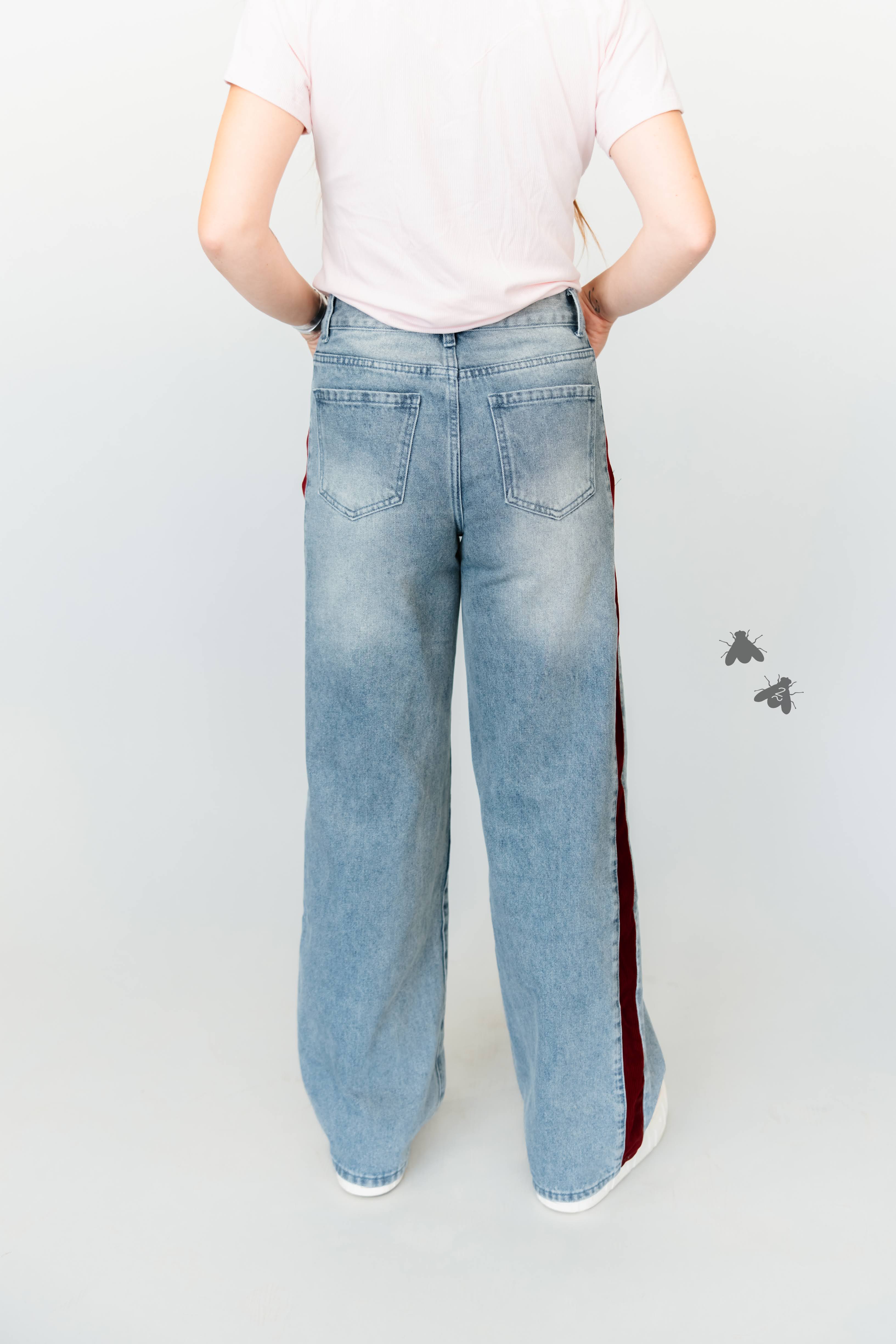 OUT OF LINE JEANS *WINE