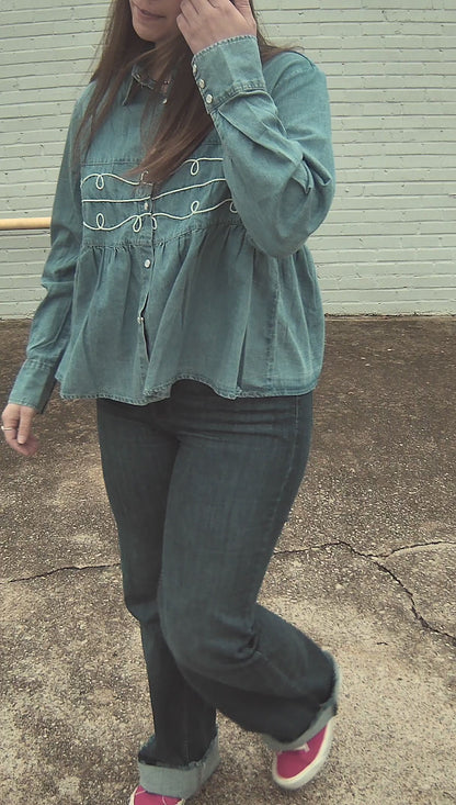 LOOPTY LOU L/S *DENIM