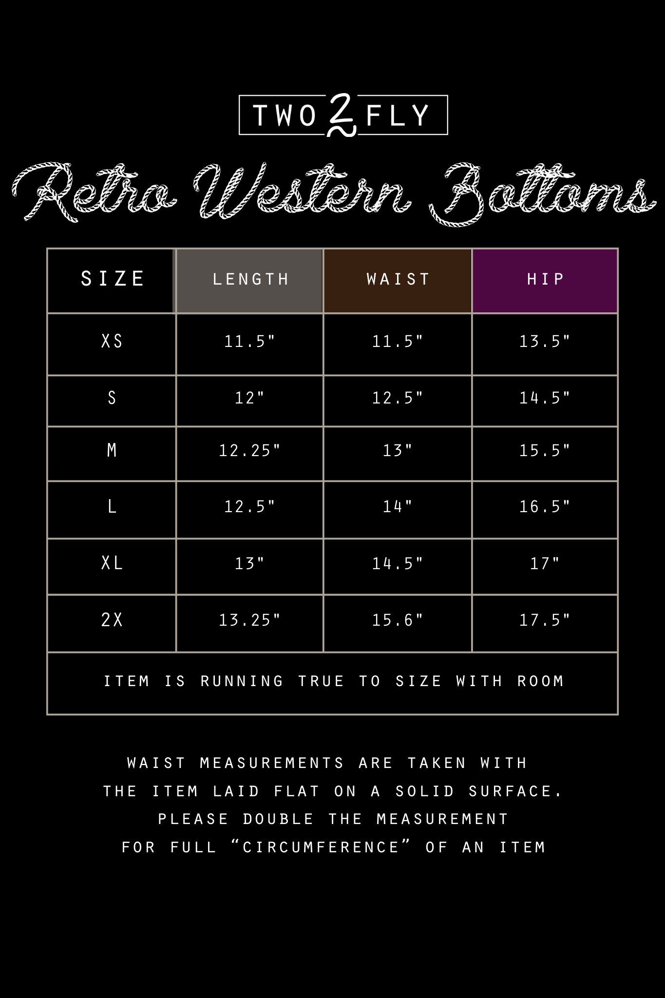 RETRO WESTERN BOTTOMS