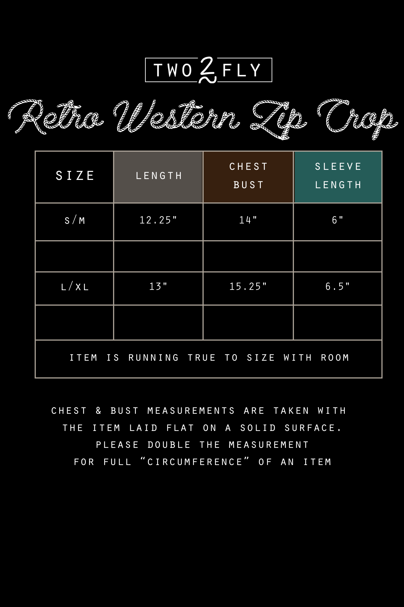 RETRO WESTERN ZIP CROP