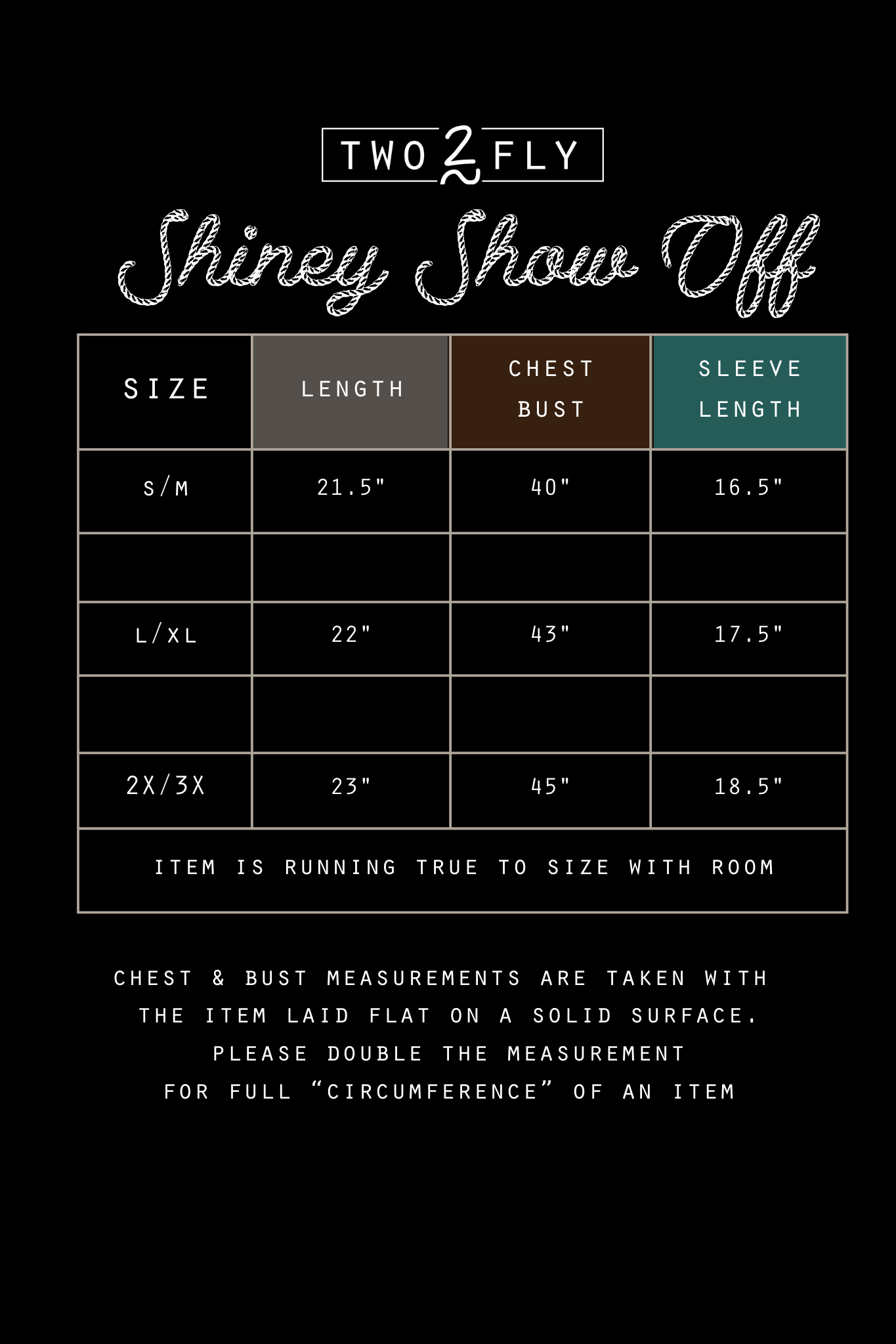 SHINEY SHOW OFF *SUPER SALE [NO S/M LEFT]
