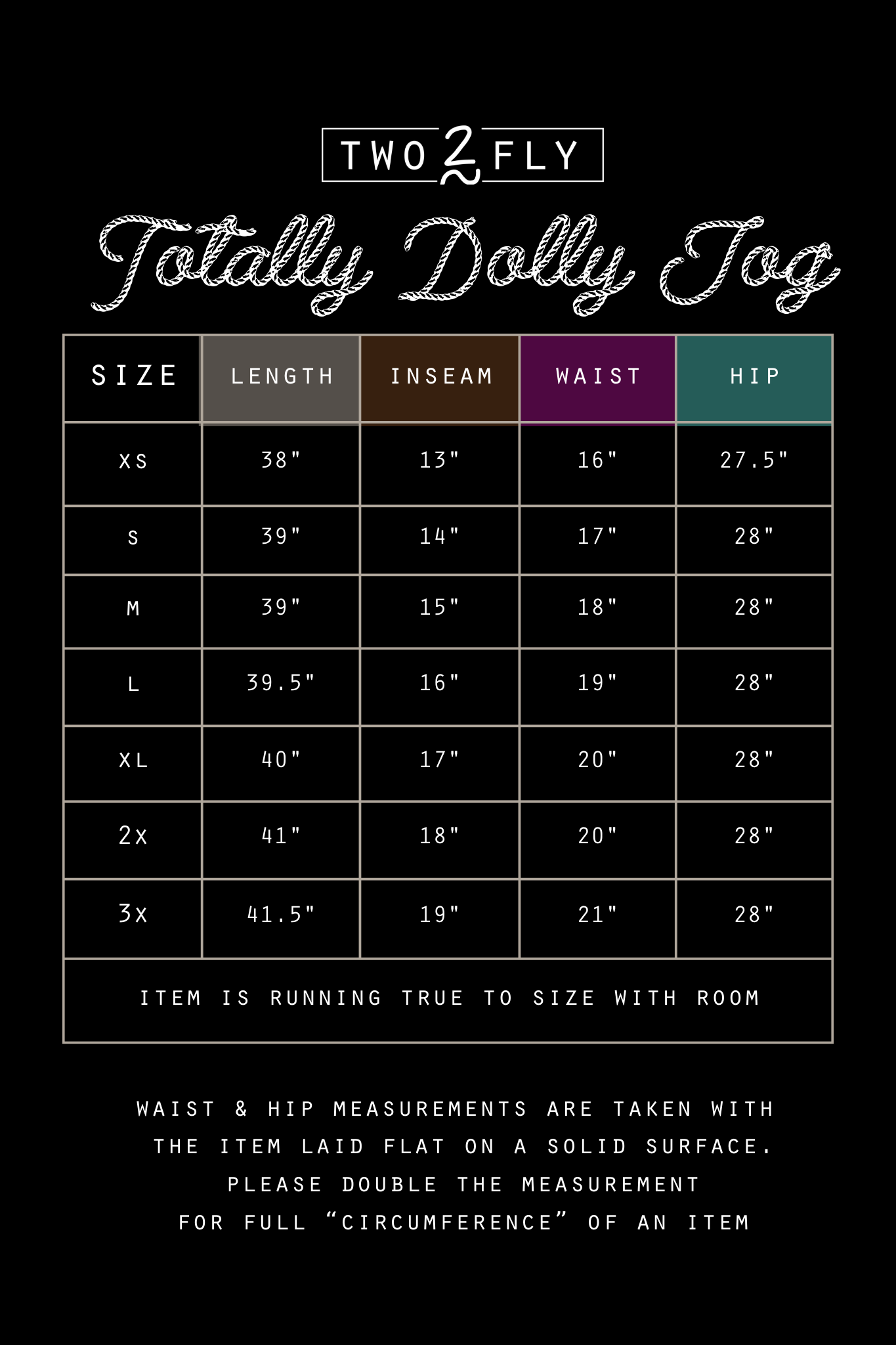 TOTALLY DOLLY JOG – 2 Fly Co.