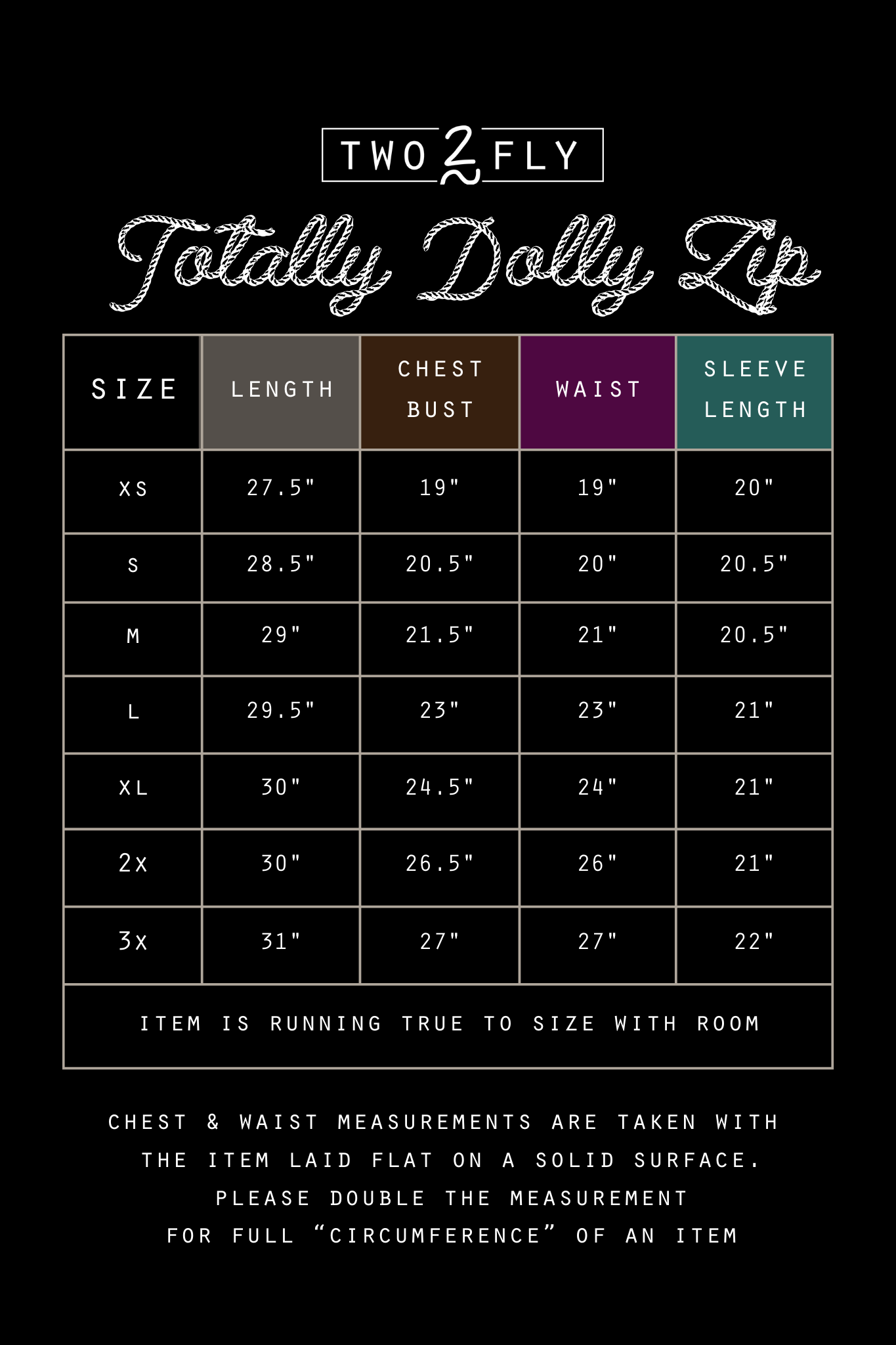 TOTALLY DOLLY ZIP *SUPER SALE [LOWSTOCK]